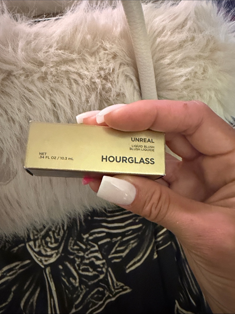Hourglass Unreal Liquid Blush – Gold Packaging, Pink Product